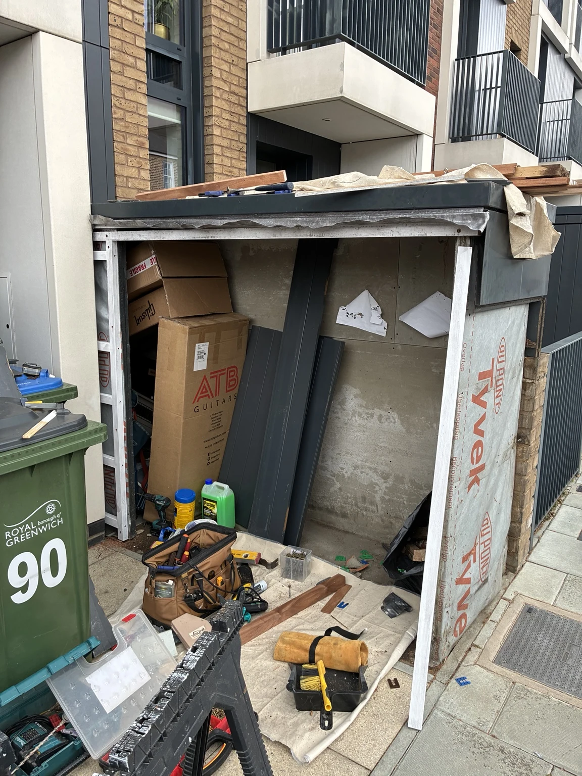 Outdoor enclosure framing and panel installation